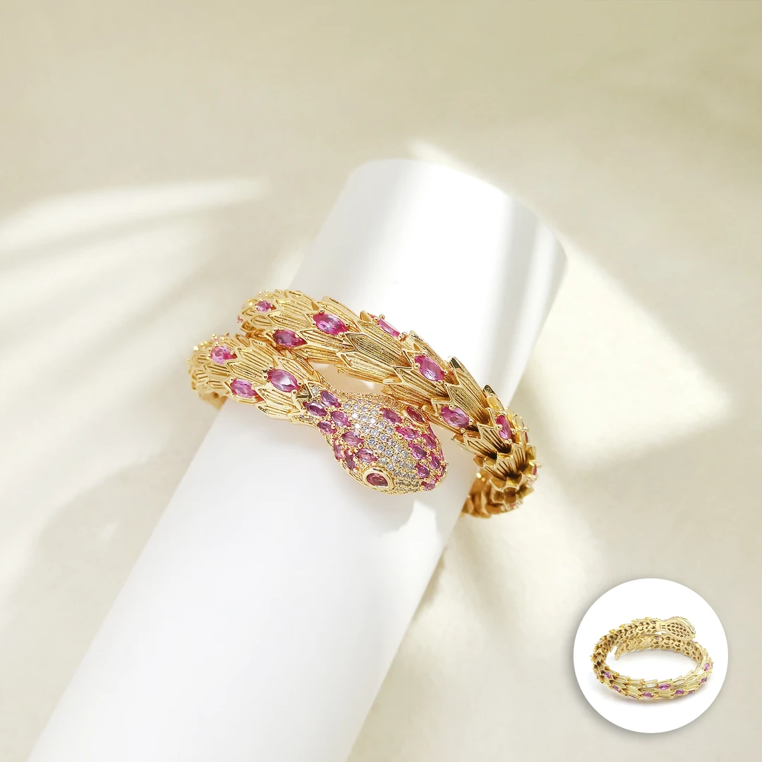 铜合金合成锆石手镯 【粉色集合】手镯简约欧美时尚