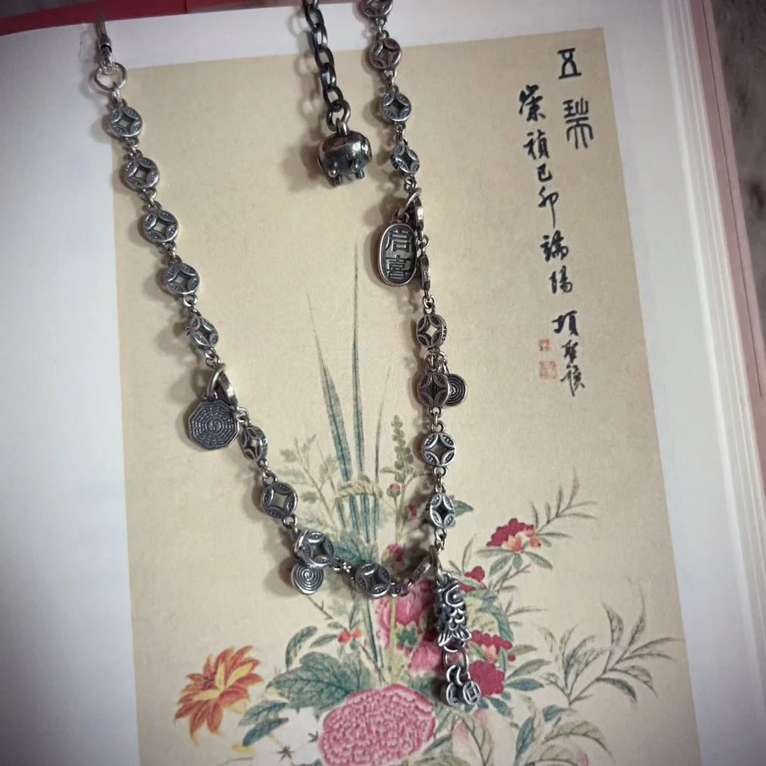 925银脚链 925纯银脚链（步步生财）1085