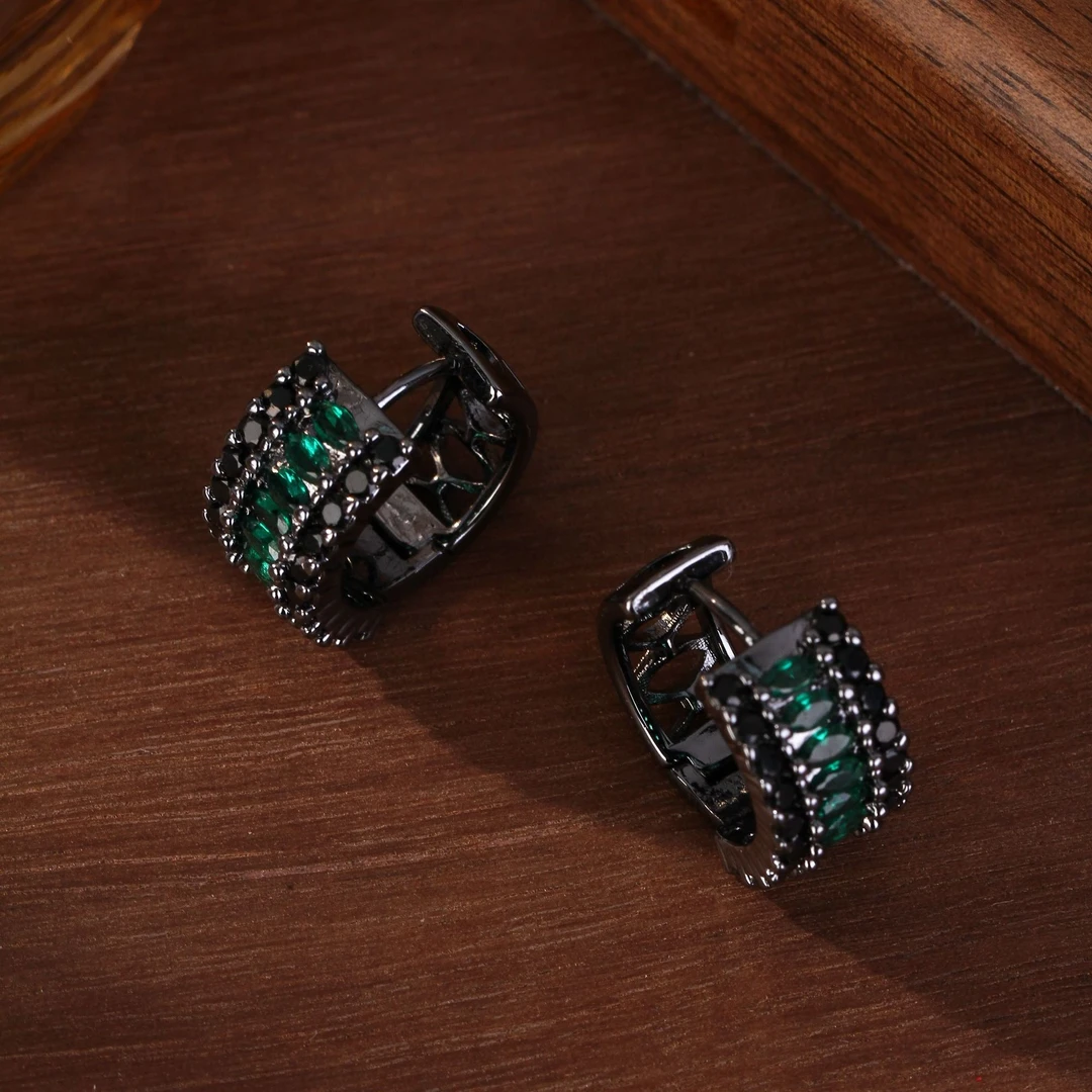 铜合金合成锆石耳饰 【KEFAN珂梵】法式轻奢冰雪女王经典耳钉FL0017