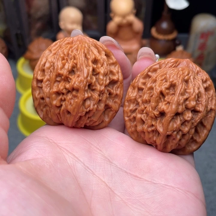 文玩核桃把件虎头41全品