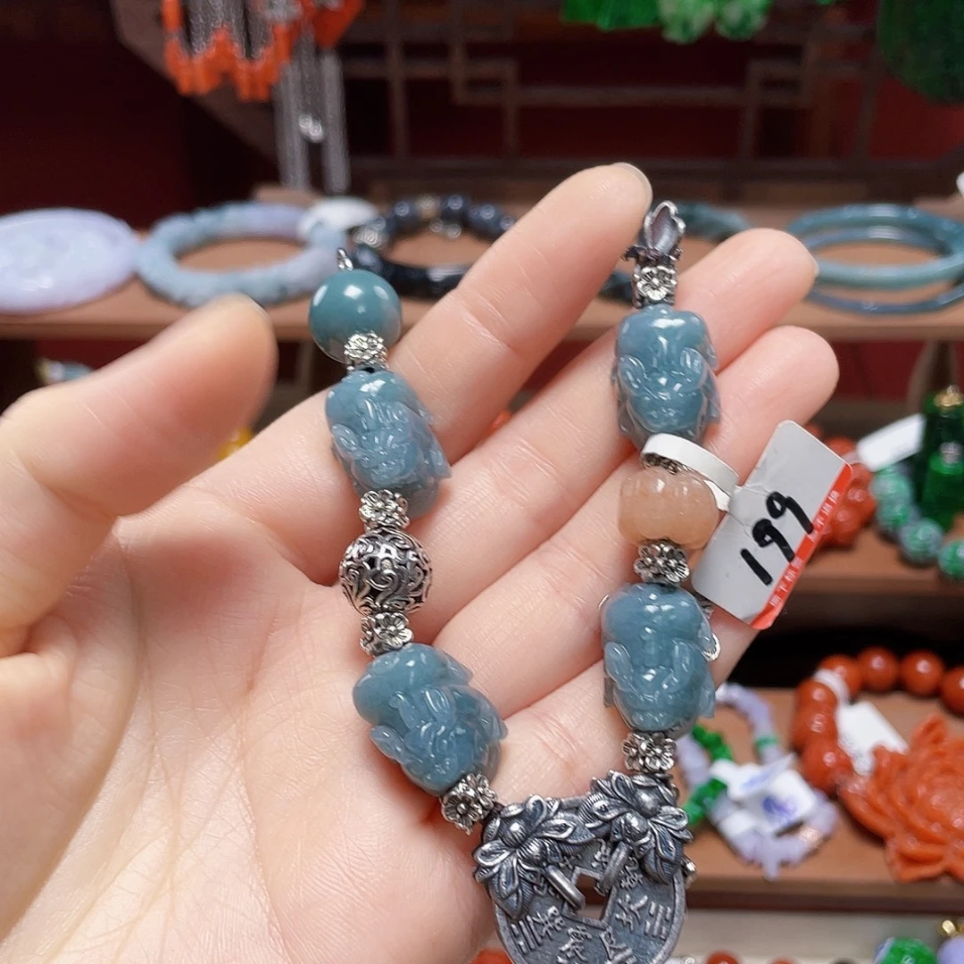 天***云翡翠未镶嵌手链饰品