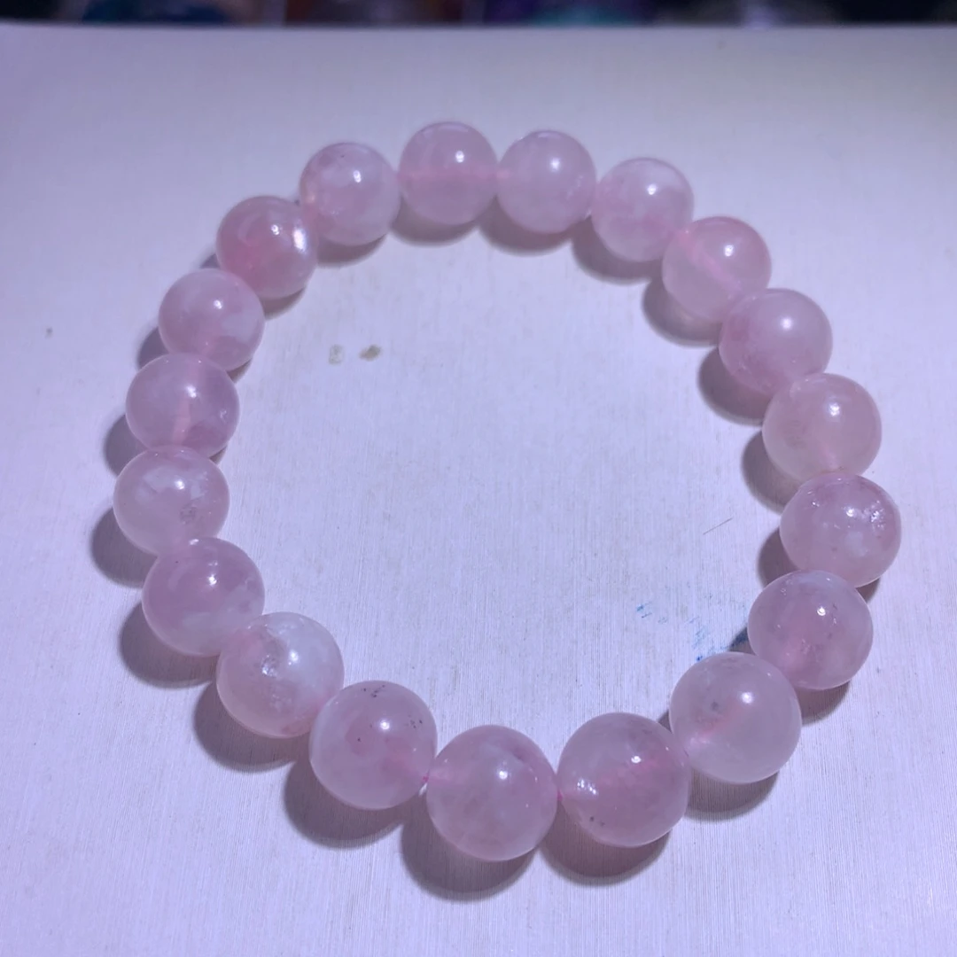 手链银S925镶嵌水晶粉祖母10.3m31