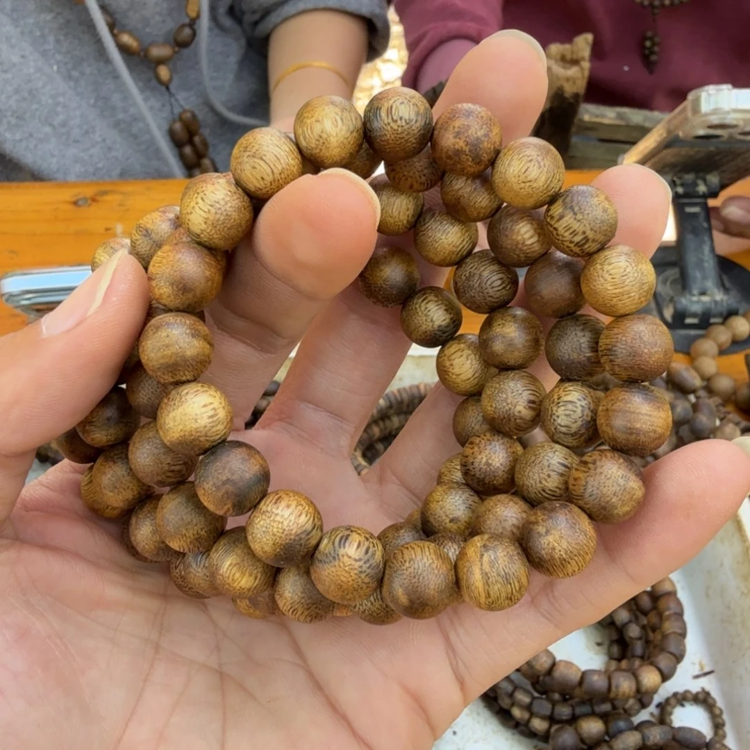 沉香手串单圈1.0乌身圆叶7克多样性发一