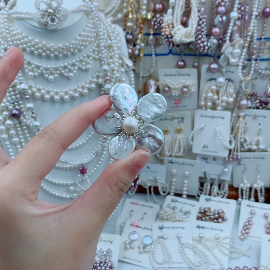 颈饰合金淡水珍珠