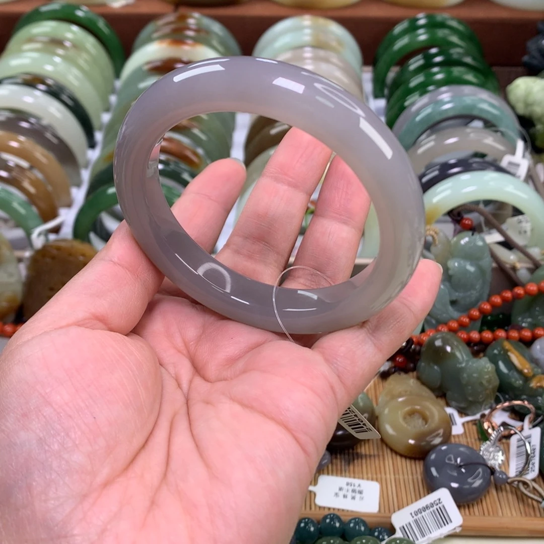 和田玉未镶嵌手镯59_60口径