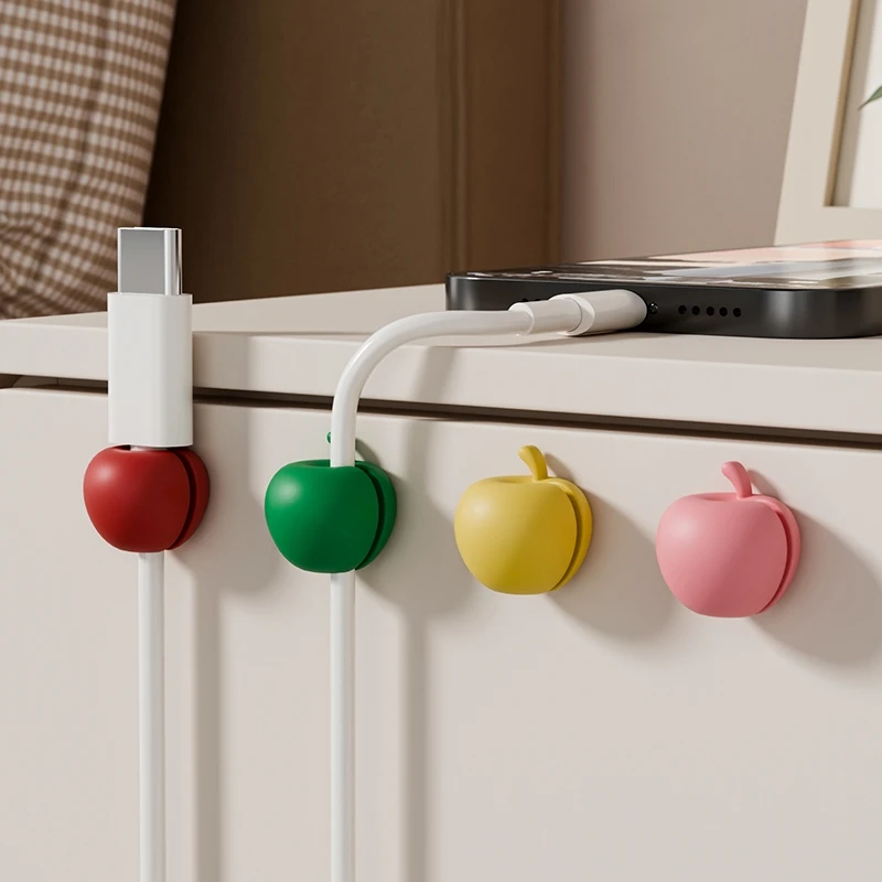 尊慕斯苹果多用小挂钩免打孔创意桌面手机充电线数据线收纳固定器