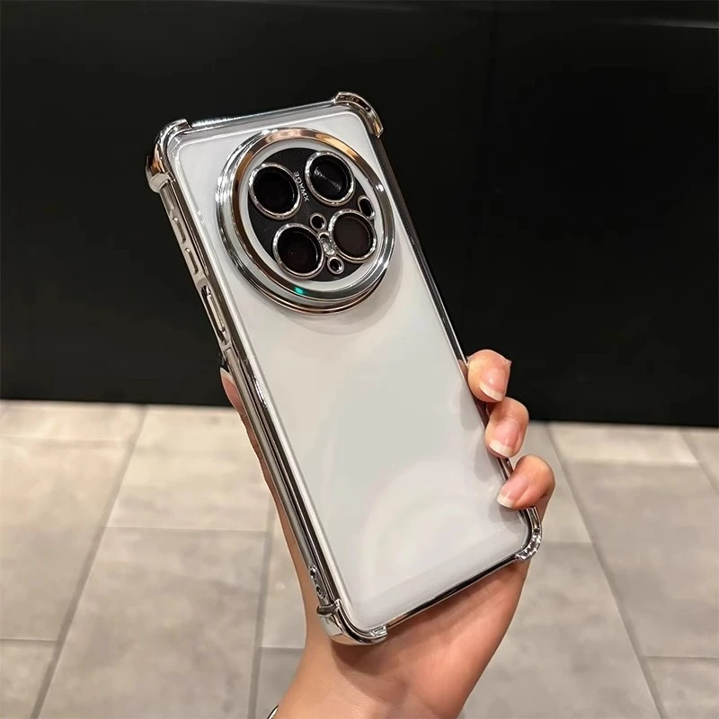 带镜头膜适用华为mate70手机壳透明全包mate70pro/60/50气囊防摔