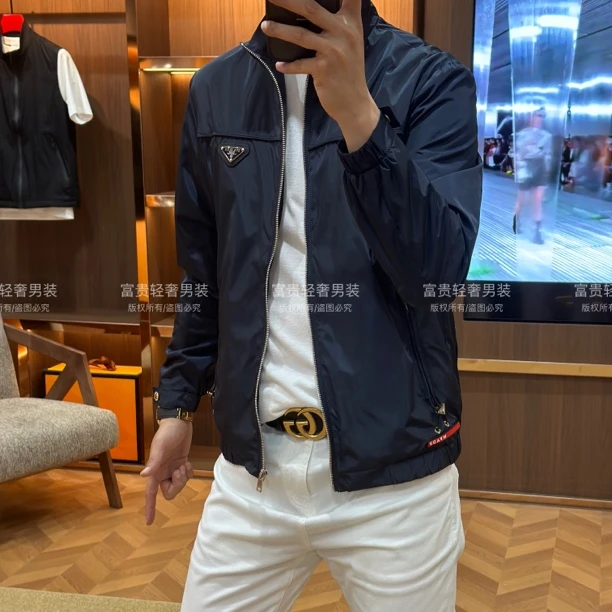 P*家男士秋冬新款旅行者系列老钱风商务休闲立领夹克50222