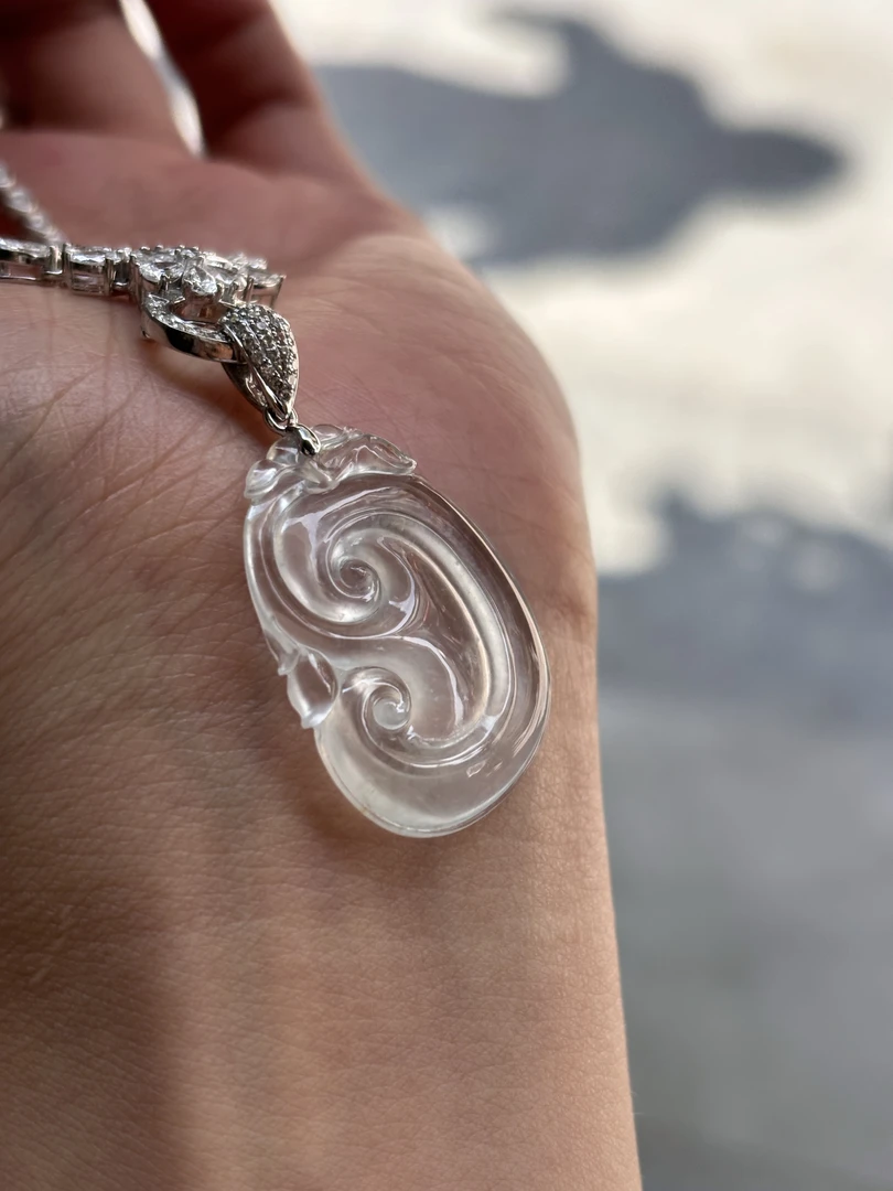 玻璃种18k金如意不含链