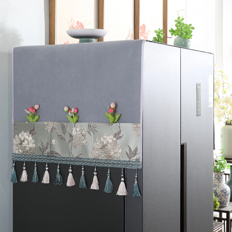 高端冰箱防尘罩盖布防滑单双开门洗衣机防尘罩盖巾可收纳新款双门