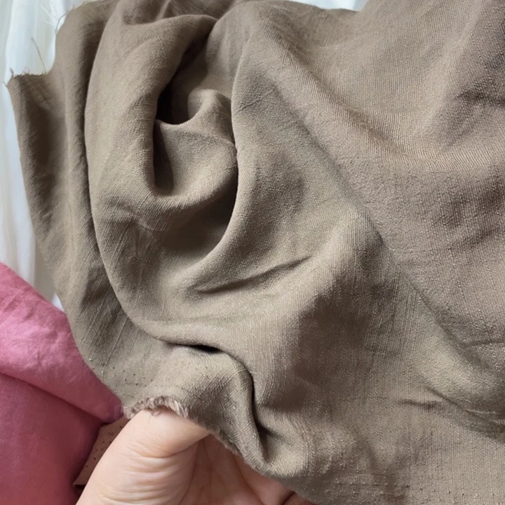 天丝（莱赛尔纤维）卡其竹节麻2米