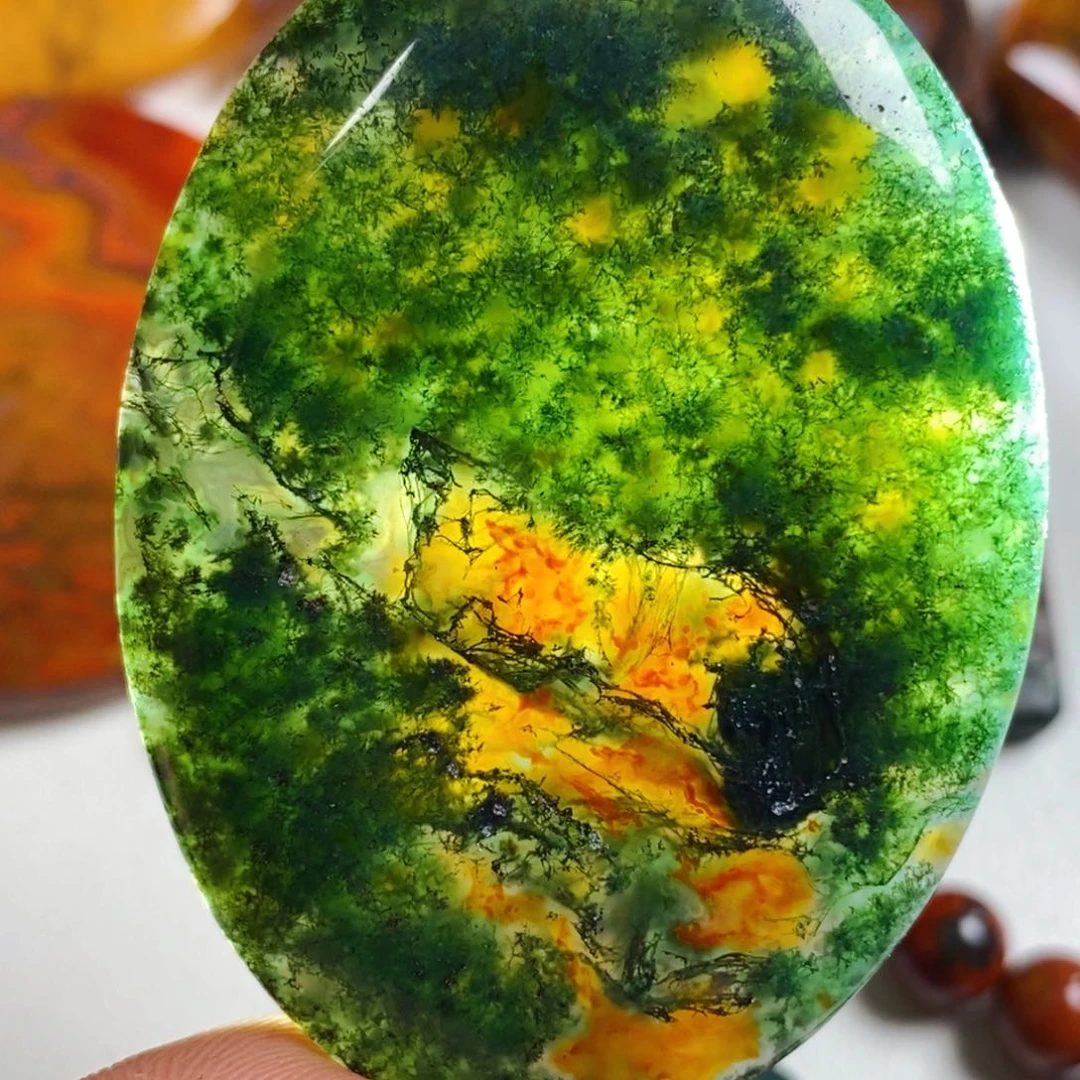 清***风玛瑙/玉髓未镶嵌颈饰