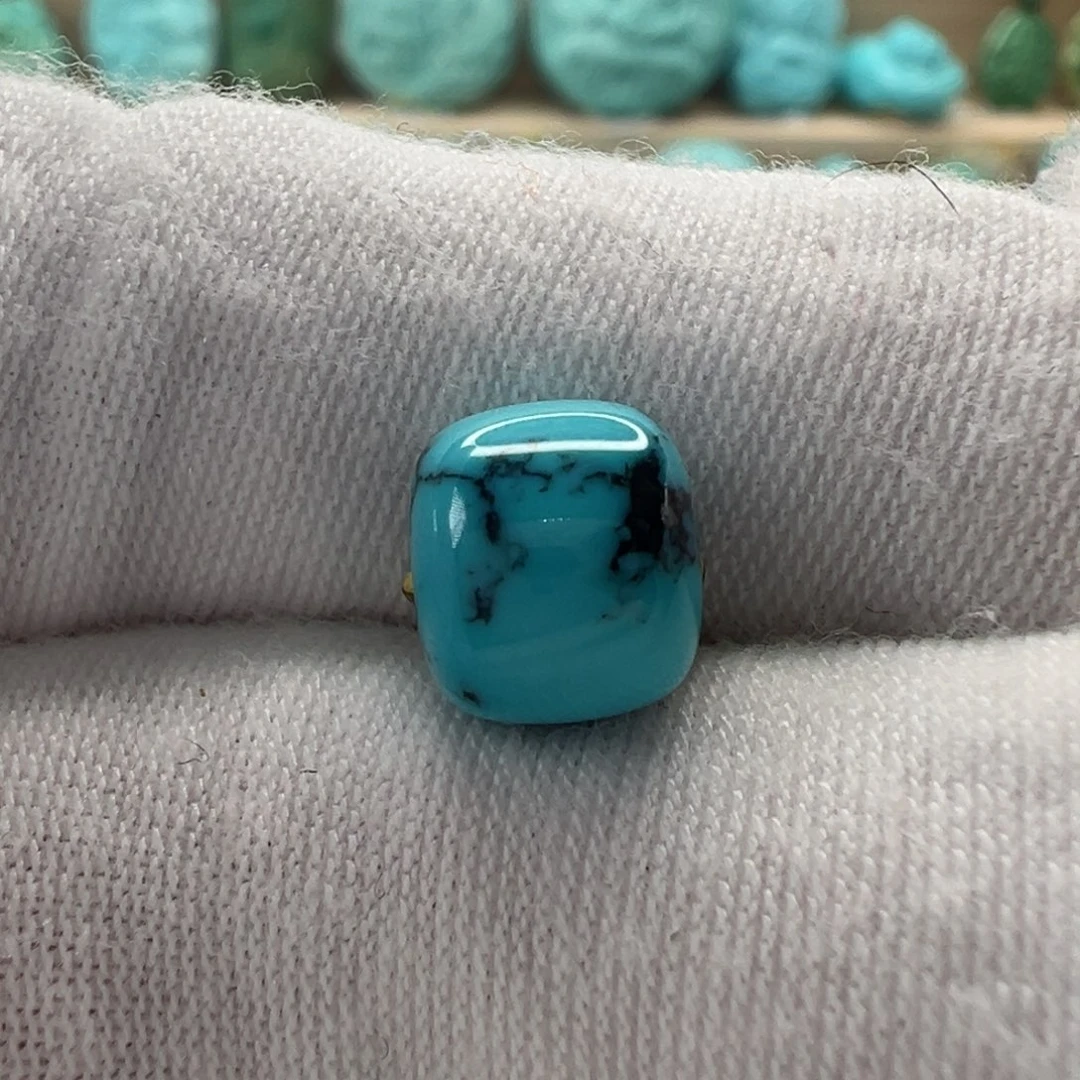 未镶嵌绿松石老型珠8.6x7.4mm