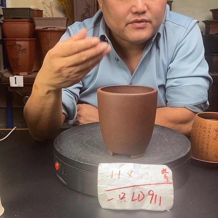 紫砂花盆货号一只LD911