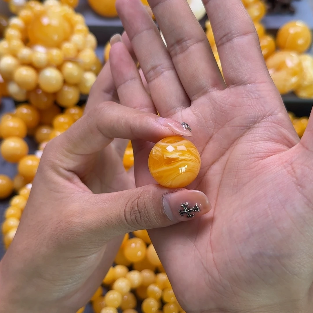 未镶嵌蜜蜡珠宝奇石24.8mm