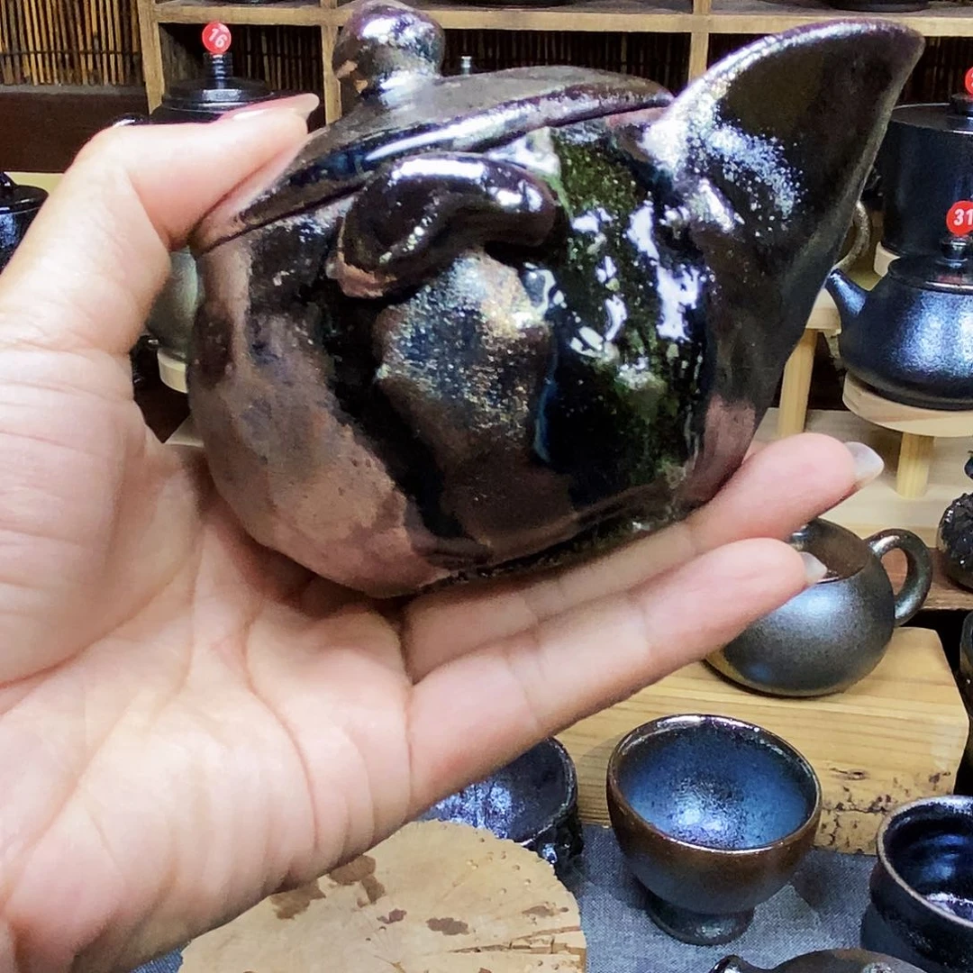 勿*语云南建水柴烧手捏宝瓶