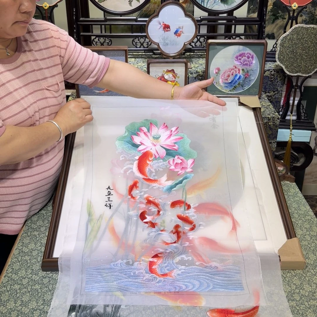 刺绣手工苏绣工艺制作技艺精湛