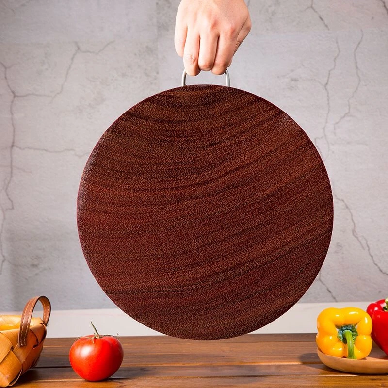 【新年福利】圆形红铁木菜板25*4双面使用整木切割无漆无蜡耐用