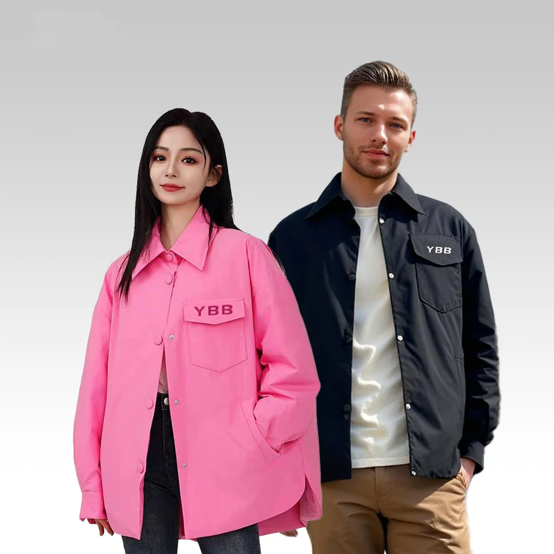 门店8&49！男/女款，轻薄也暖~90鸭绒衬衫式宽松百搭羽绒服M13415