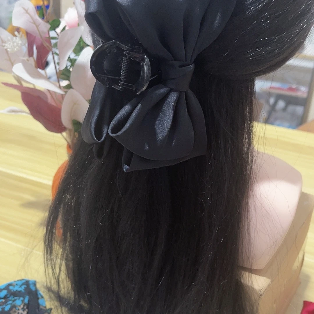 皮质铁合金蝴蝶结发夹