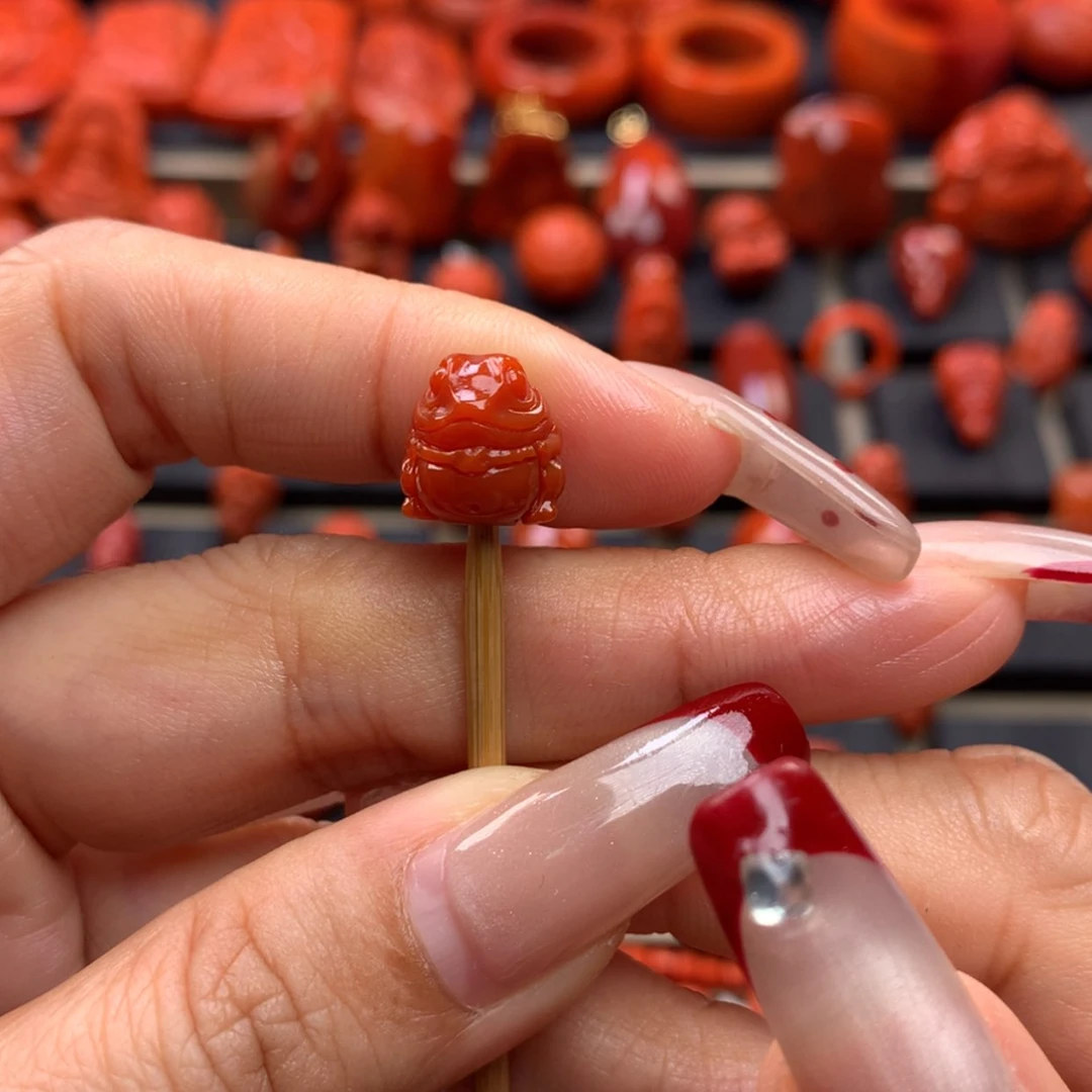 【闪购商品】南红玛瑙呱呱来财10mm➕未镶嵌