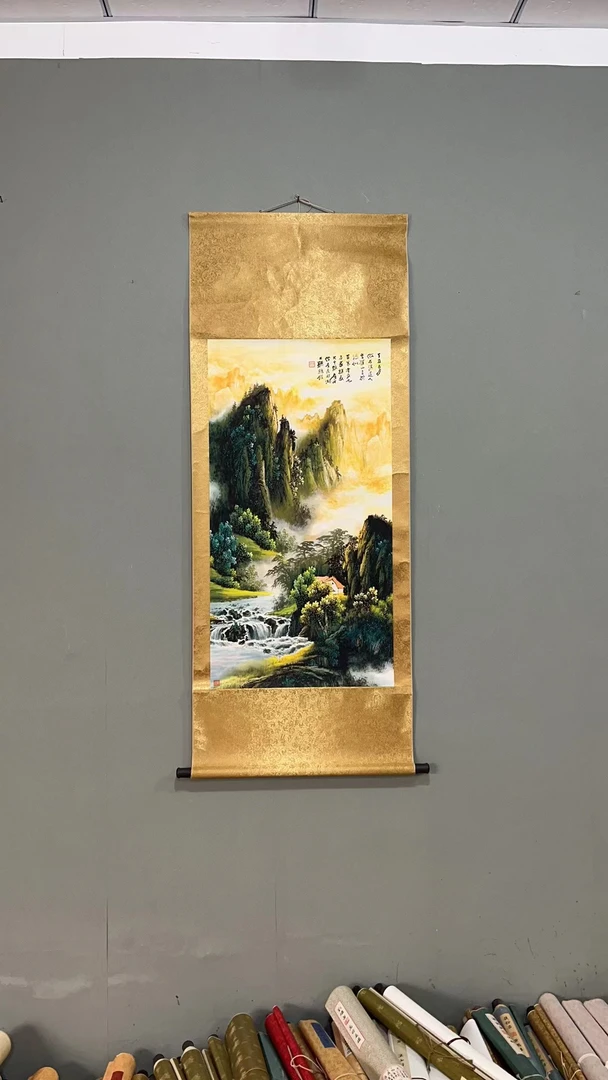 【精品复仿】中堂【石溪燕山】艺术微喷复刻装裱装饰画