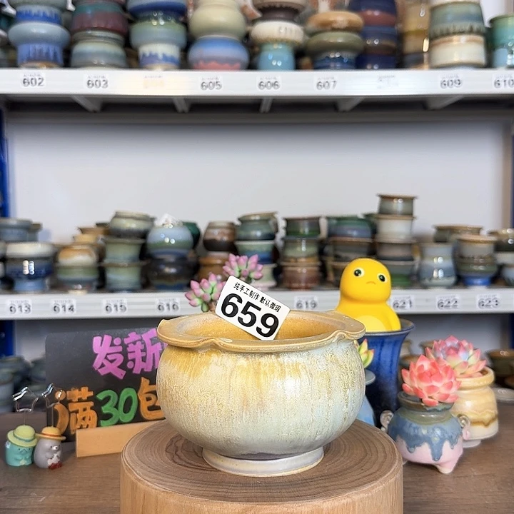 景德镇手工陶瓷盆 口11