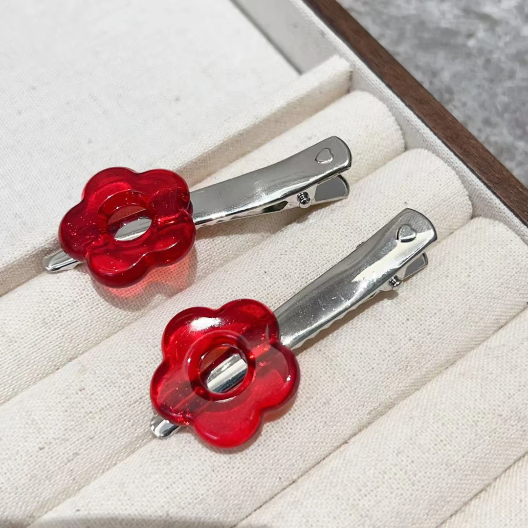 时尚小花朵侧边刘海夹J1791