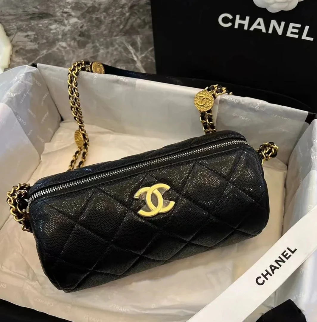 99新 Chanel/香奈儿 多多奢品/香奈儿22A金币巴比龙斜挎包/99新