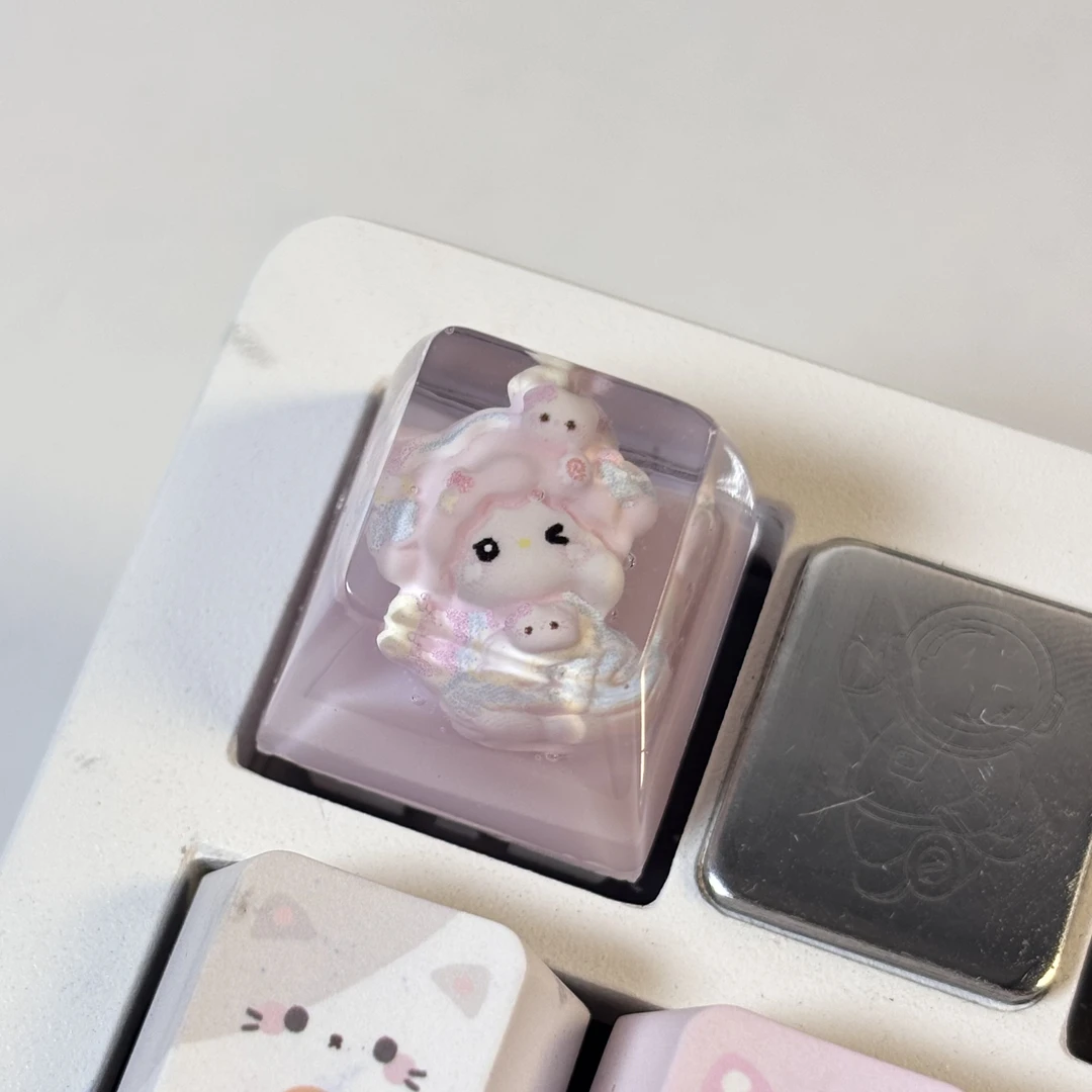 【粉色小羊】滴胶个性键帽！