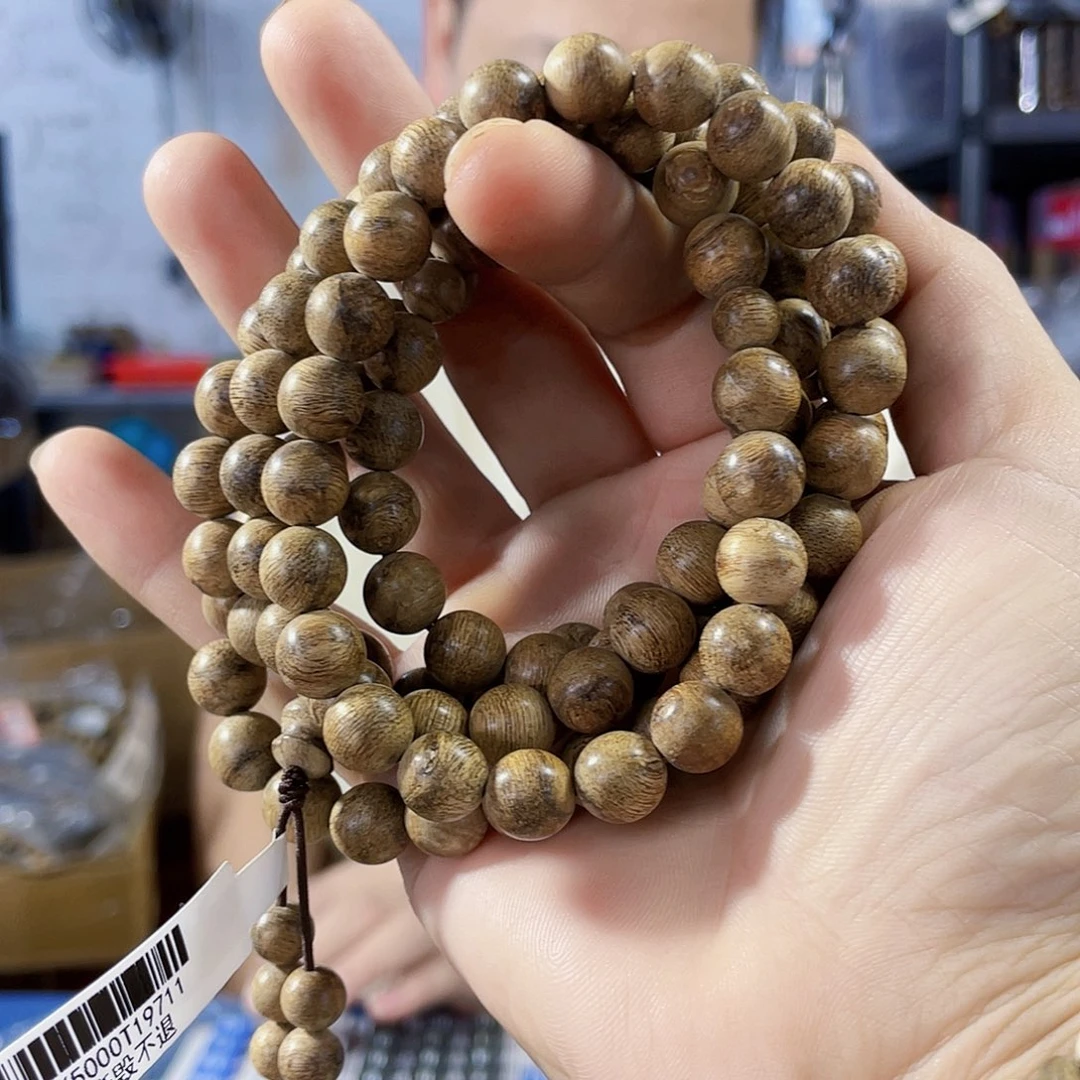 手串沉香野生柬埔寨圆珠长串0.9/35克多样性发一