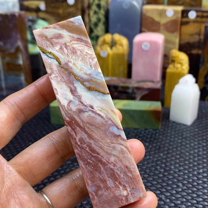 云南石香*灰青田石印章石