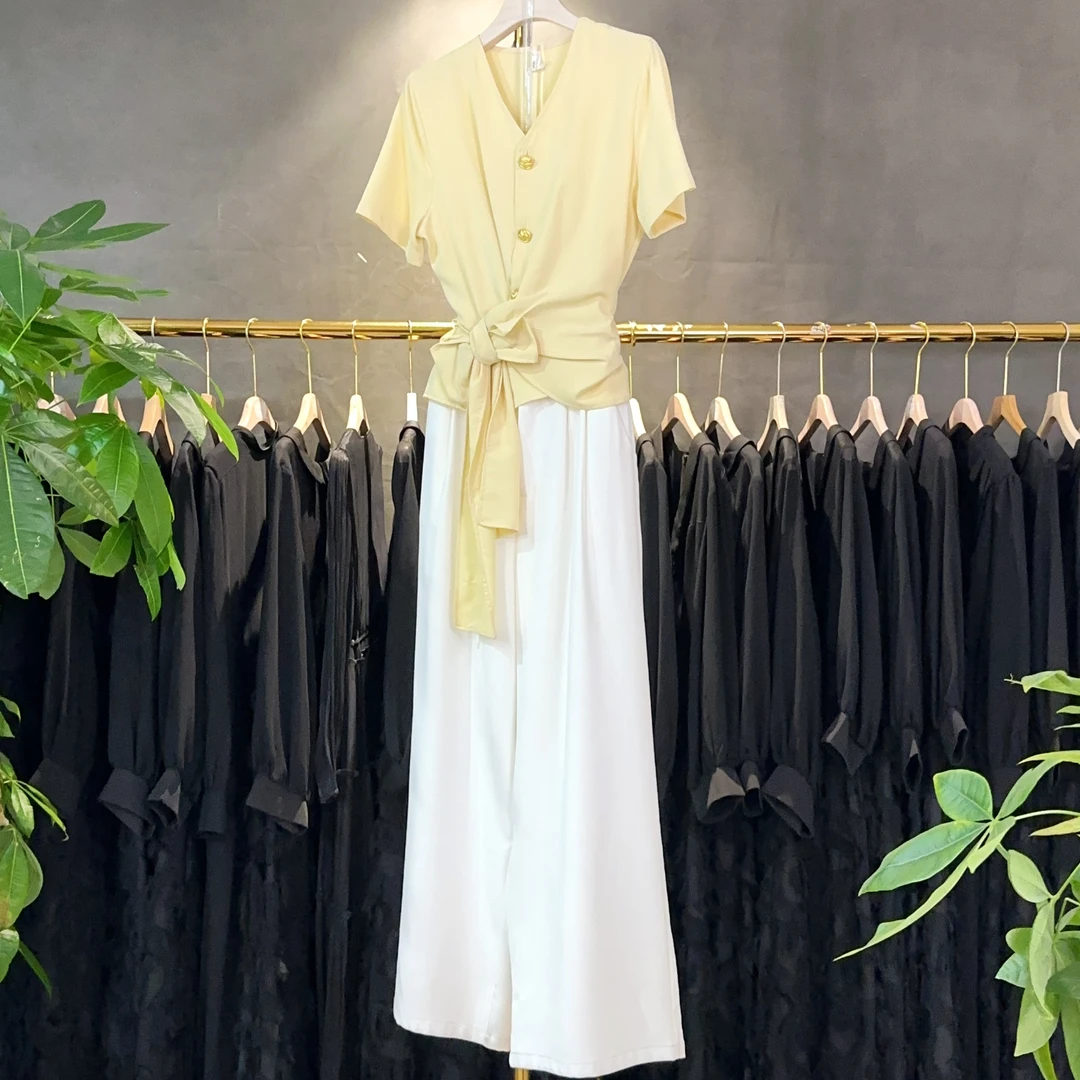 A338 夏装搭配一整套韩系显高时尚套装女2025新款盐系炸街两件套