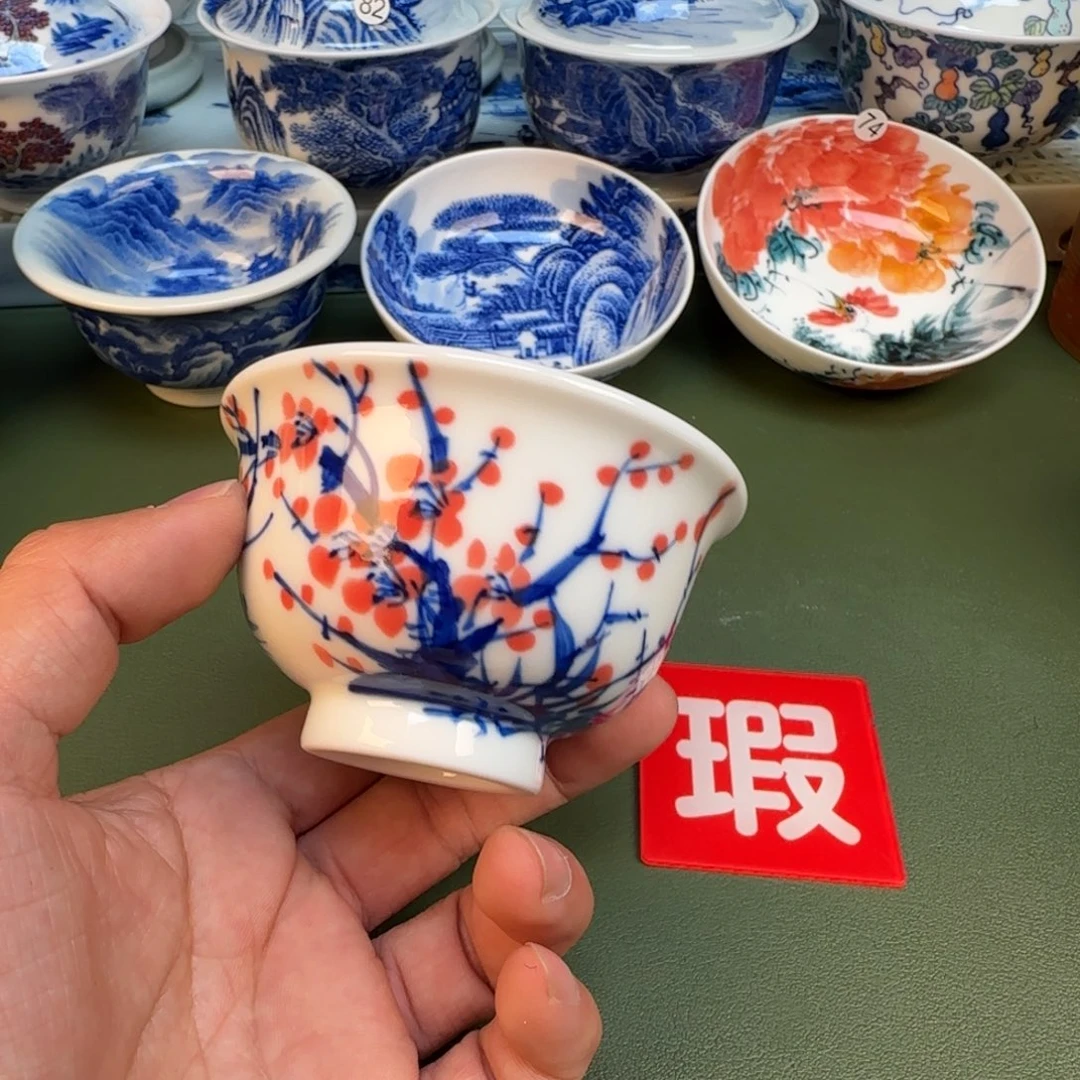 纯手工纯手绘茶具石头88