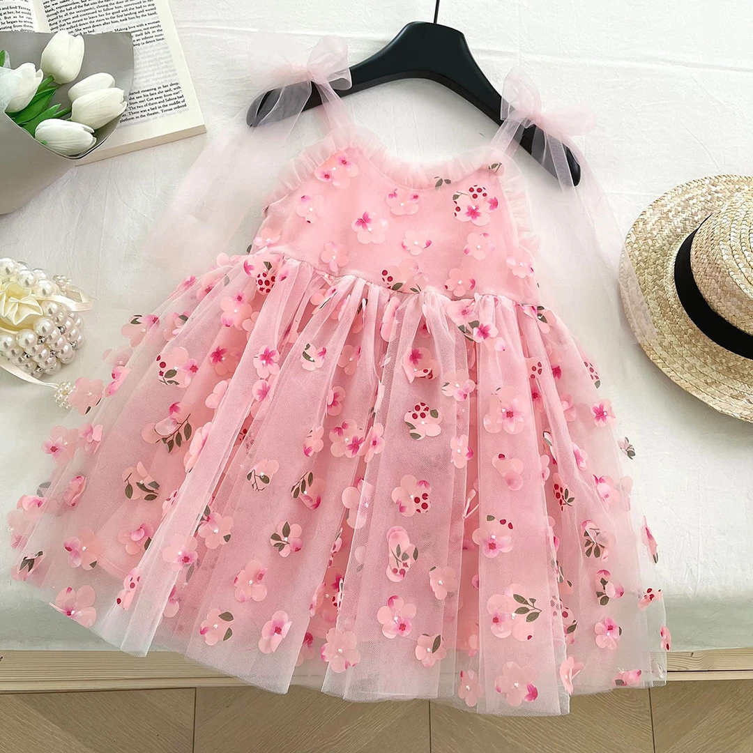 【coco番茄妈妈】2025夏季女童新款连衣裙洋气碎花休闲风甜美公主裙