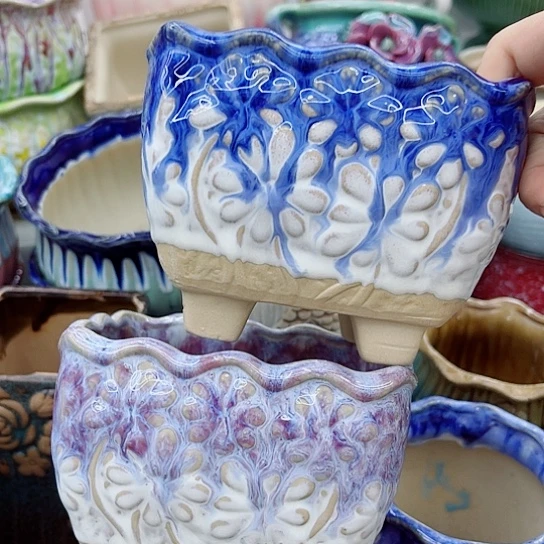 多肉绿植陶瓷花盆9.9包邮