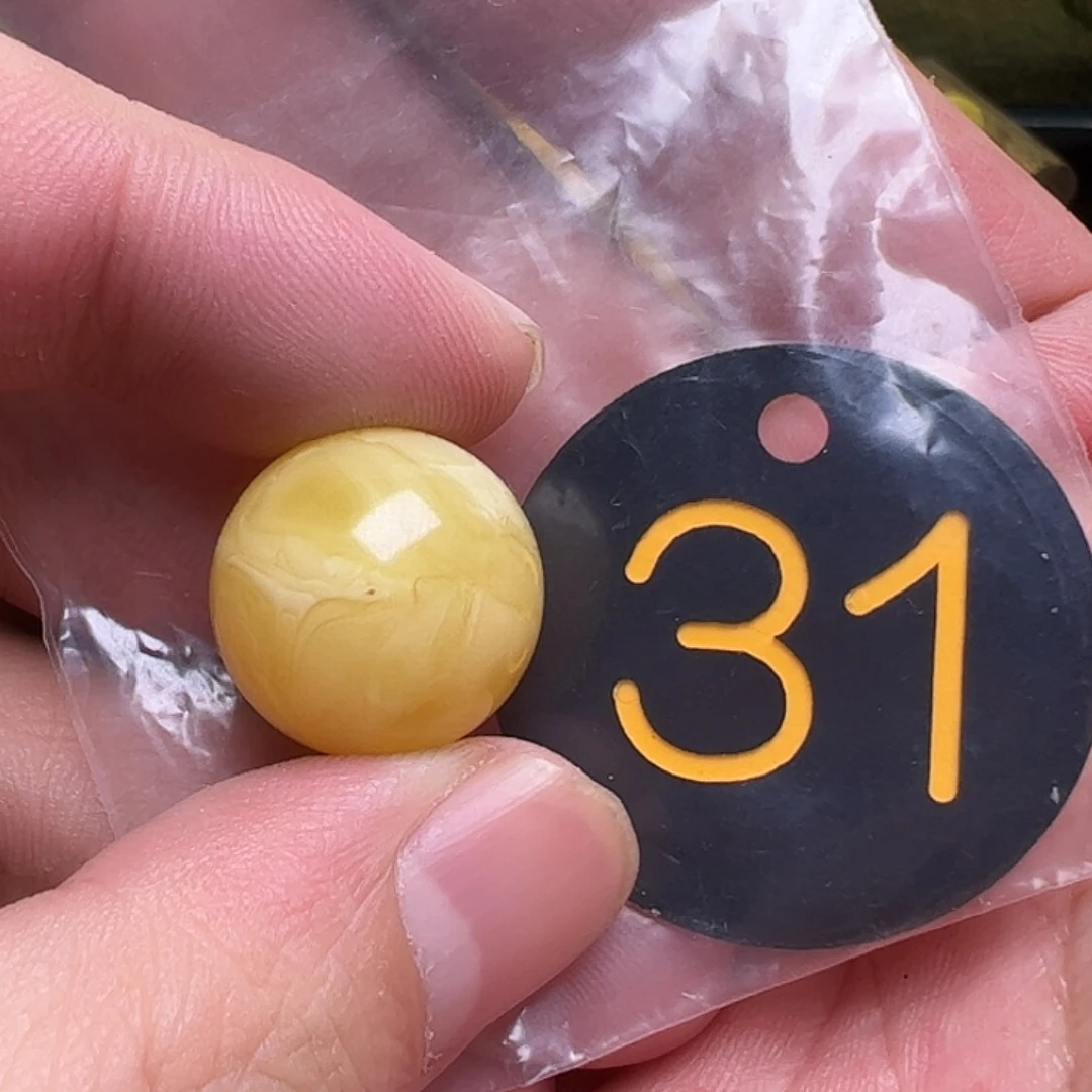 裸石蜜蜡未镶嵌18.5mm微花粉