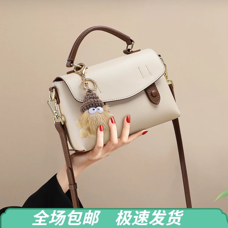 Calwan Keodh真皮包包女ins小众斜挎小方包生日礼物送女友送老婆