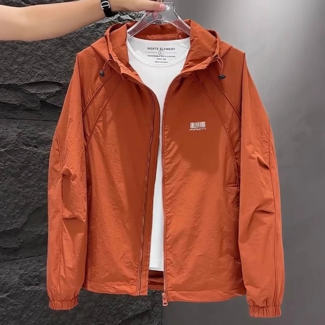 时尚百搭男士休闲立领长袖帅气潮流宽松大码青少年夹克秋装薄款外