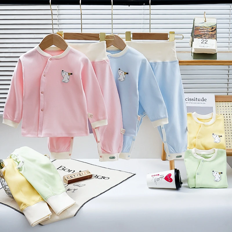 女宝2025春秋季套装时髦洋气小女孩衣服纯棉长袖女童高腰护肚套装