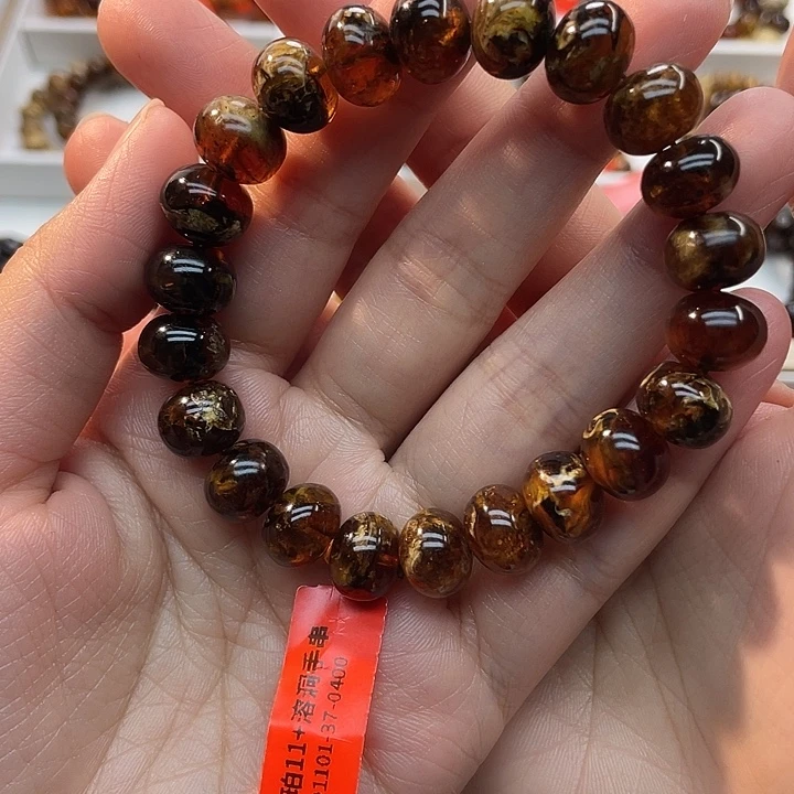 琥珀未镶嵌裸石花珀11血花