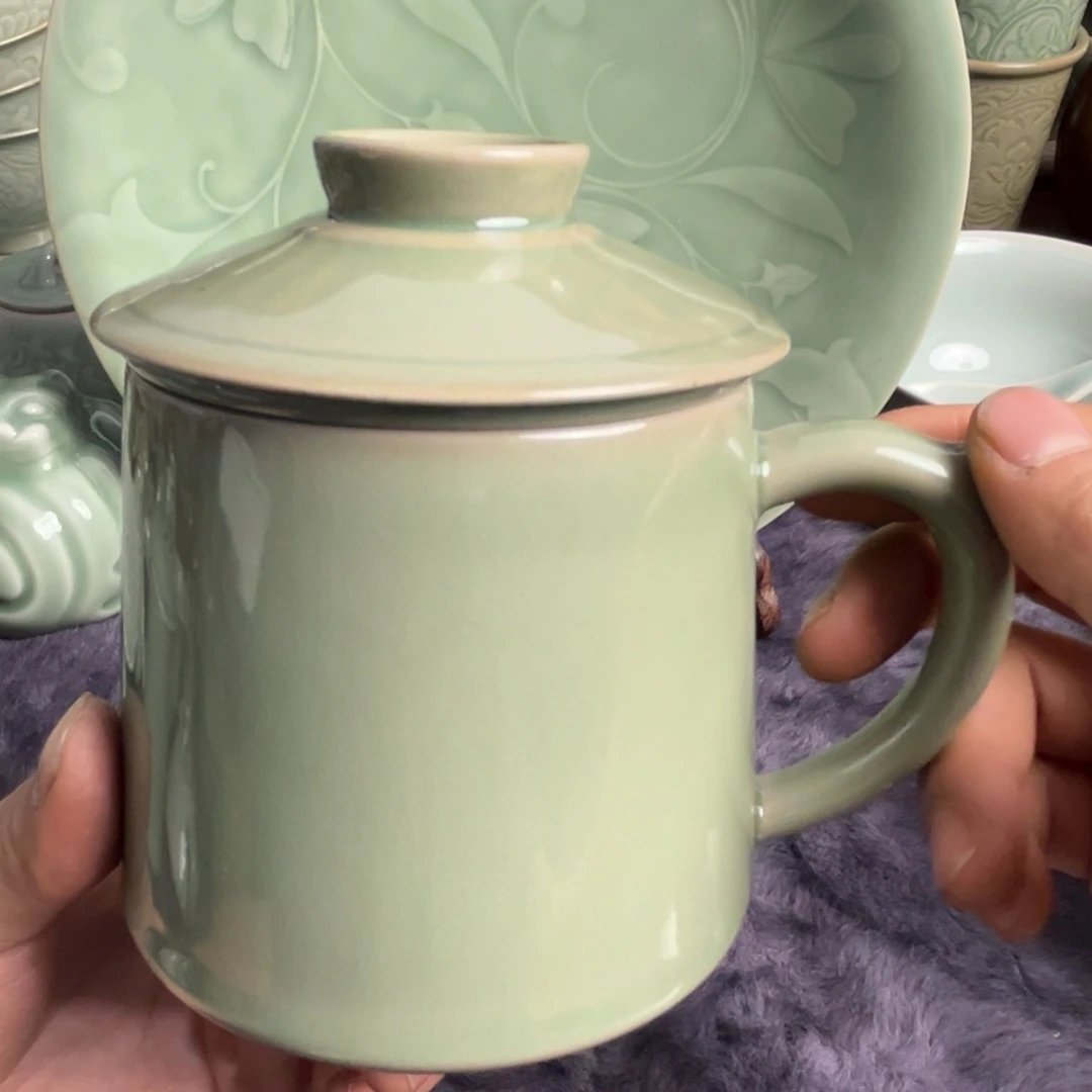 瓷微瑕素面盖杯特价福利