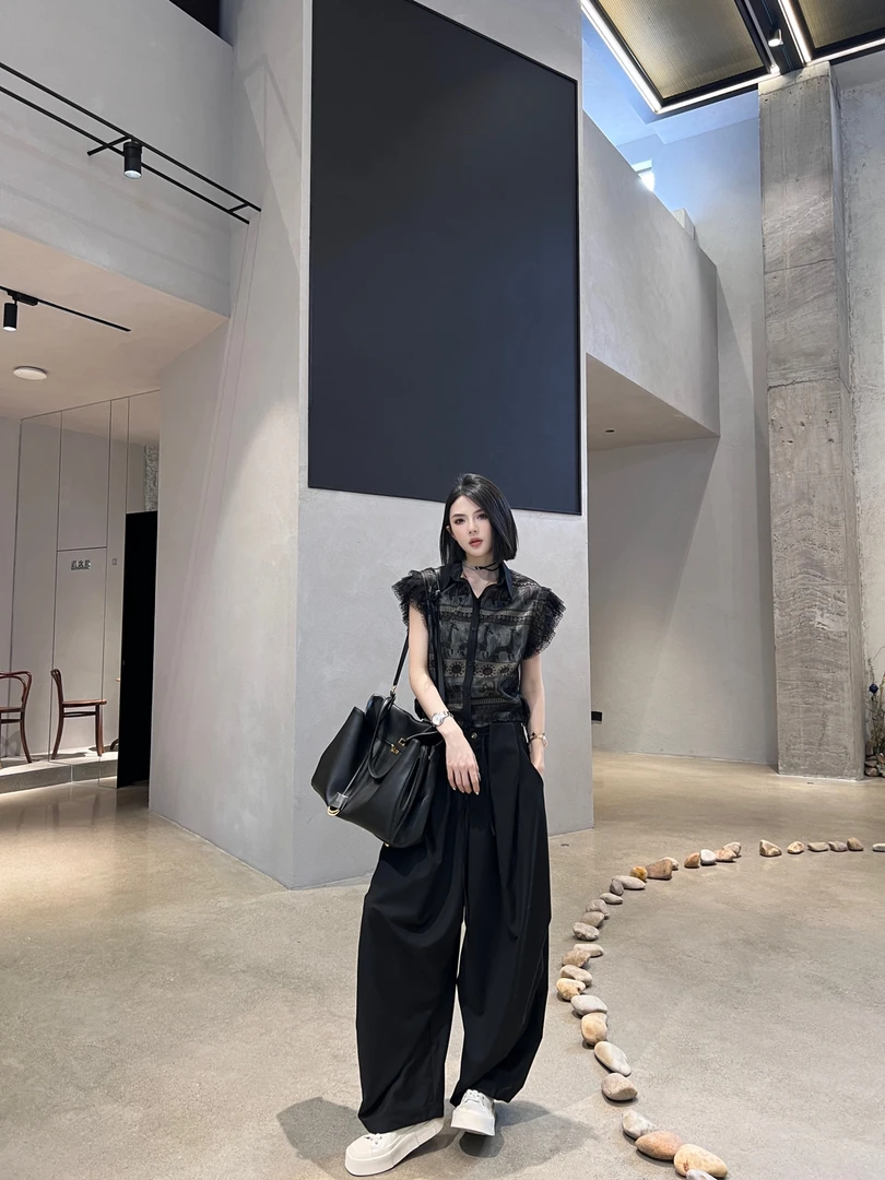 CZ【刹那回眸】夏季宽松型短款马夹印花透气链条显瘦免烫夏季