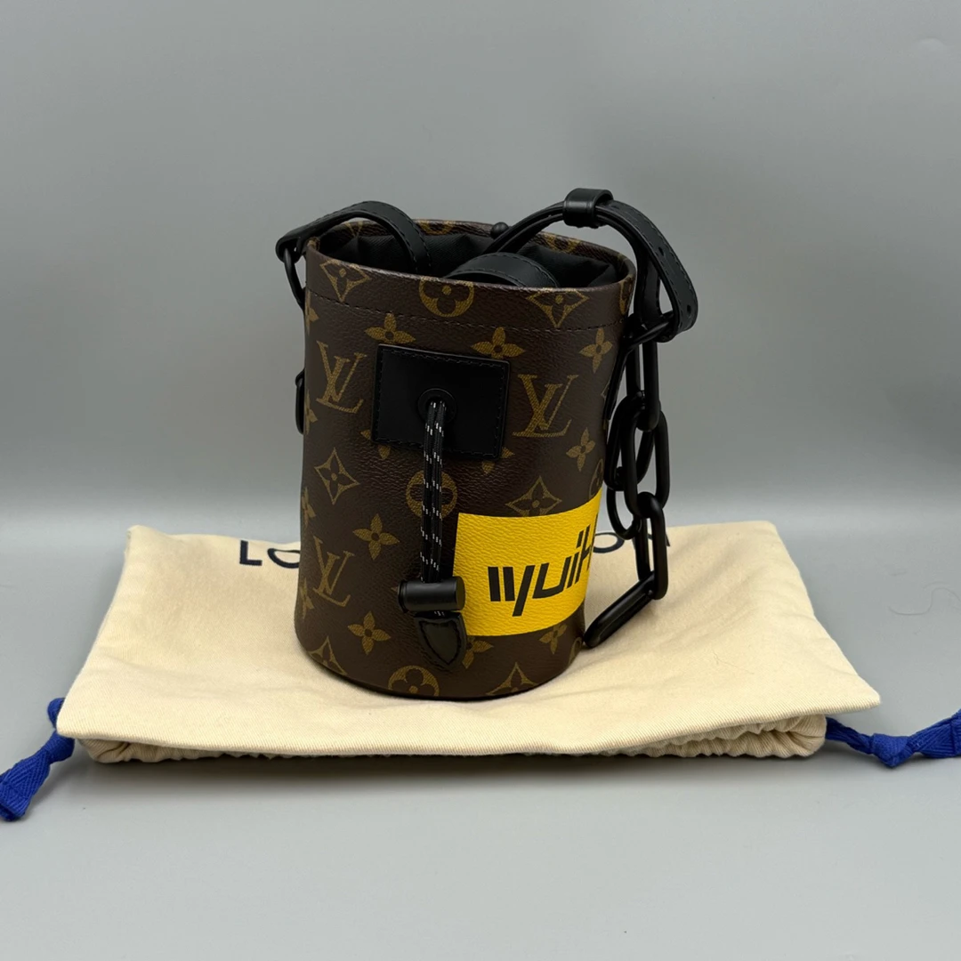 99新 LouisVuitton/路易威登 LV Chalk Nano老花水桶包16275402