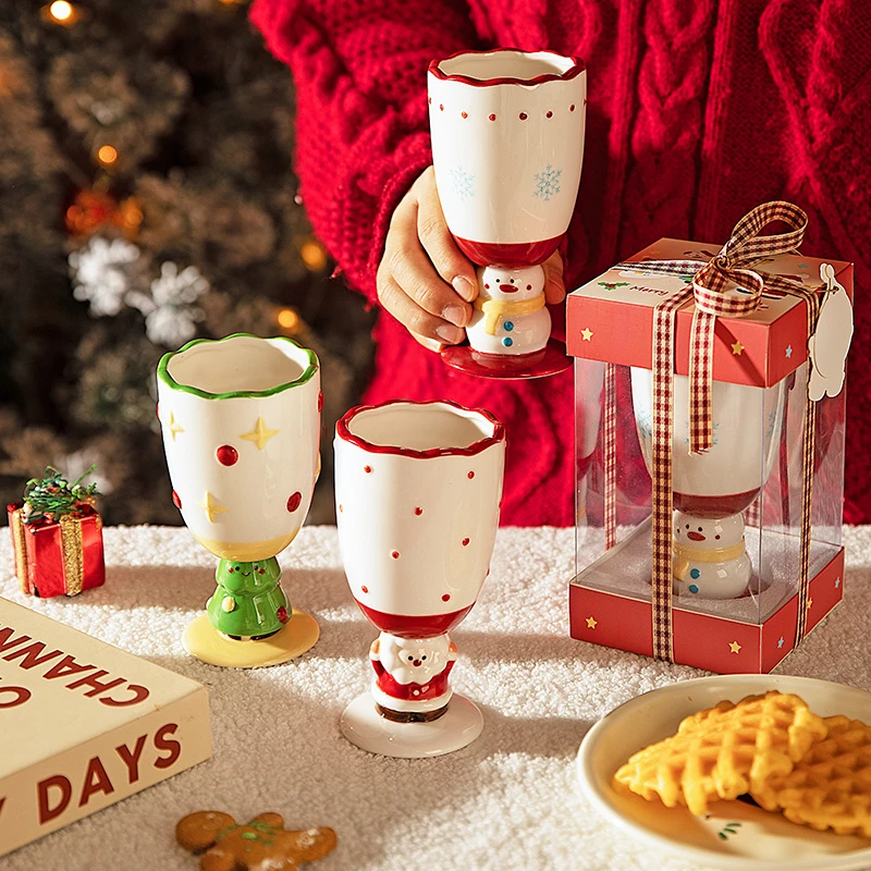 摩登主妇陶瓷马克杯圣诞节礼物生日伴手礼高脚杯子酒杯高颜值水杯