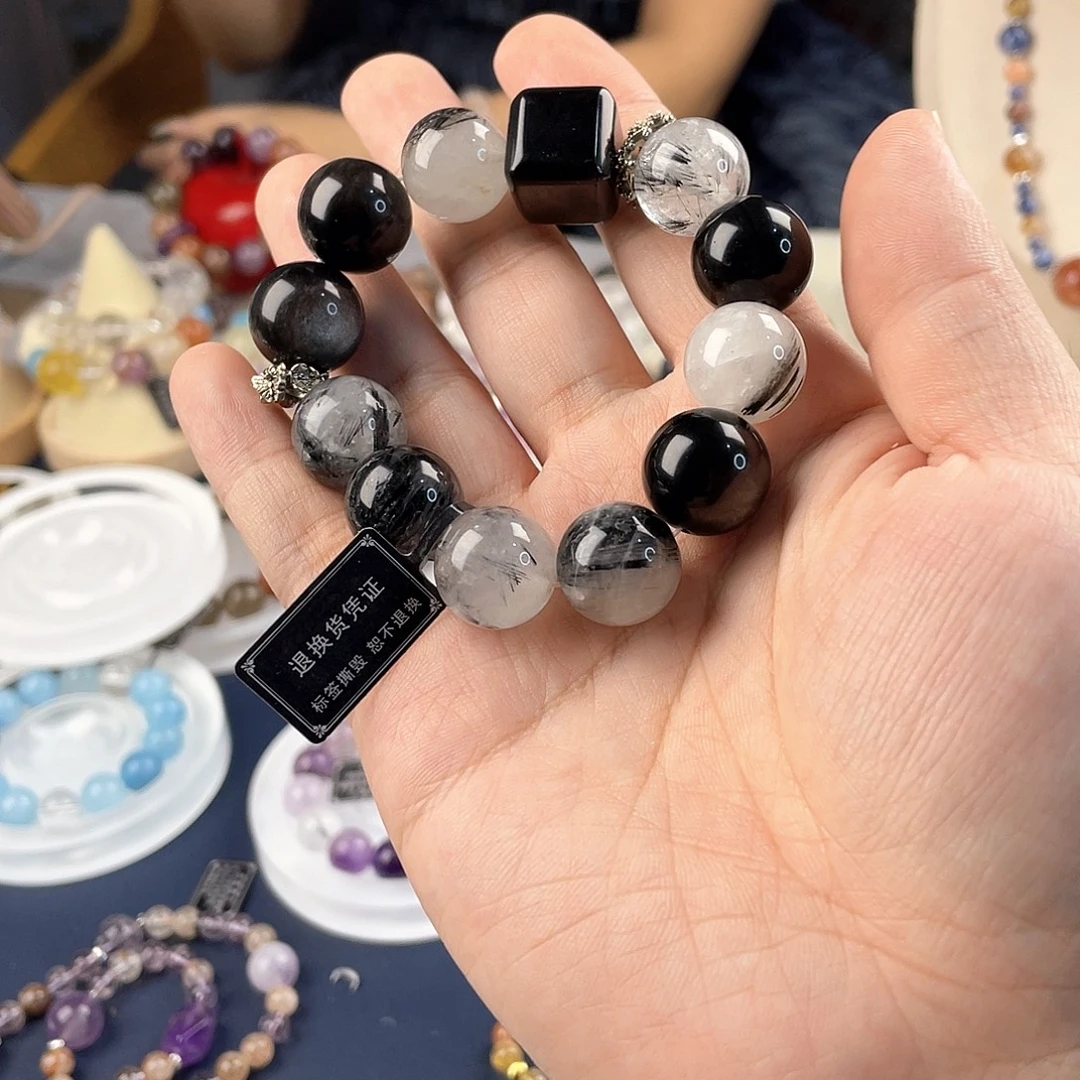 银S925镀金镶嵌手链水晶