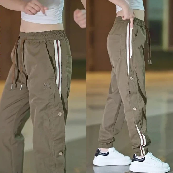 2025秋季新款休闲裤男工装潮牌潮流运动韩版百搭裤子纯色透气男士