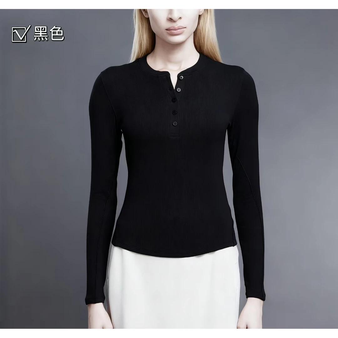 长袖亨利衫秋冬打底运动瑜伽普拉提上衣显瘦CX502