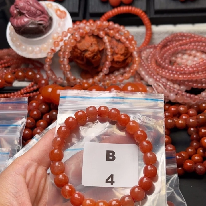 南红玛瑙未镶嵌多样性发货默认微瑕称重9mm