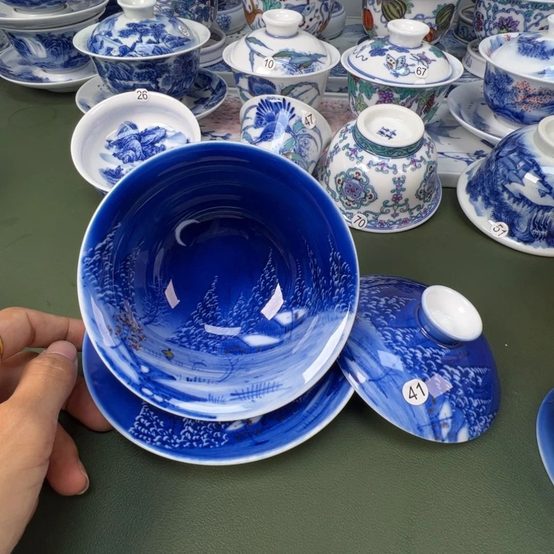 景德镇纯手工纯手绘茶具木木41